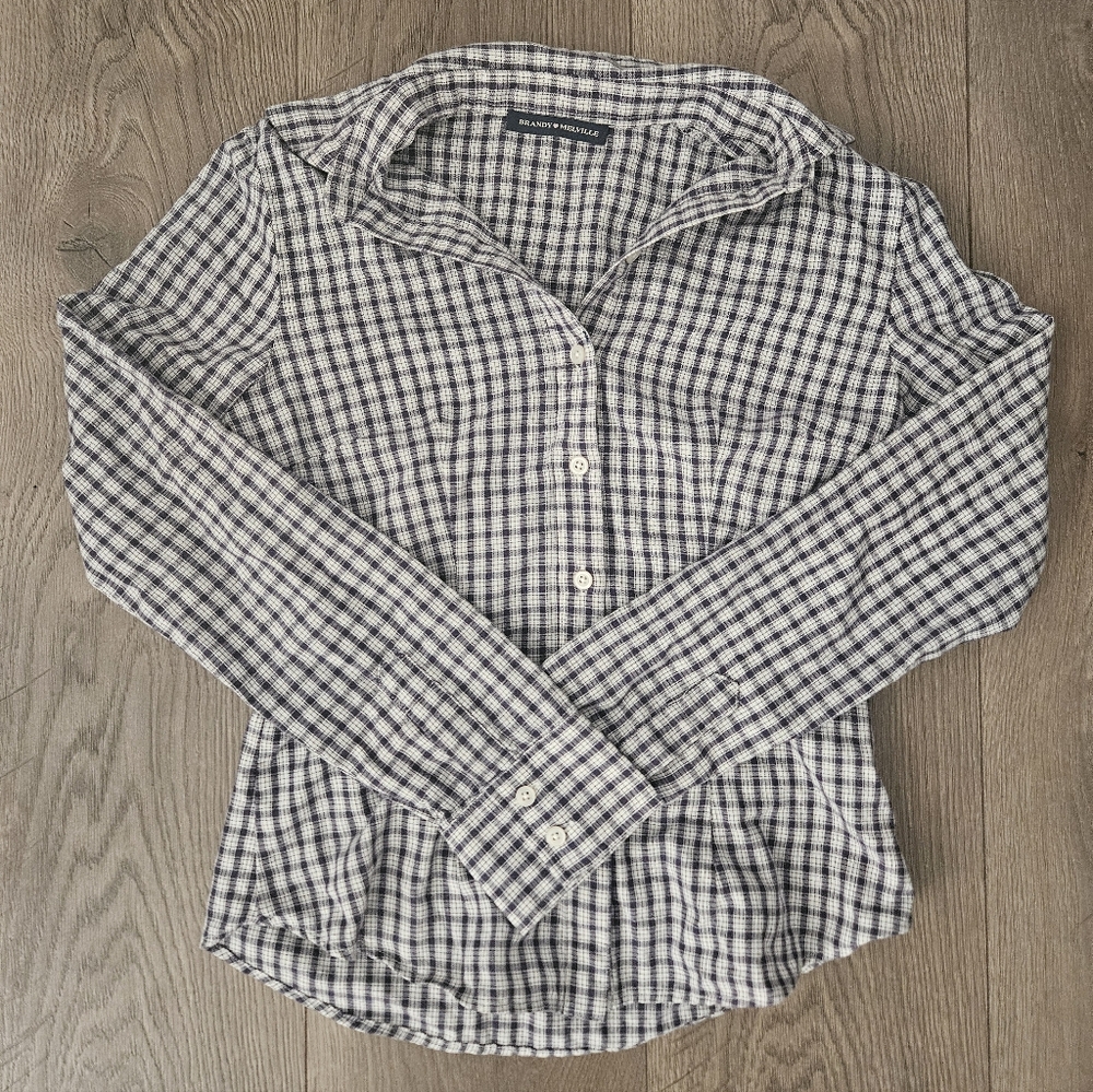 Brandy Melville Plaid Button Up